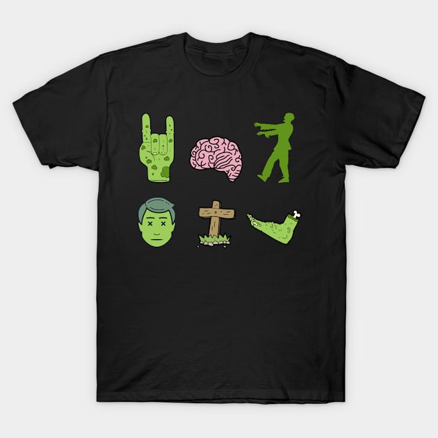 Typical Zombie Pack T-Shirt by myabstractmind